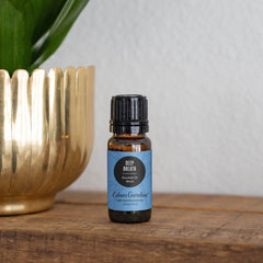 Edens Garden Deep Breath label detail showing pure essential oil blend