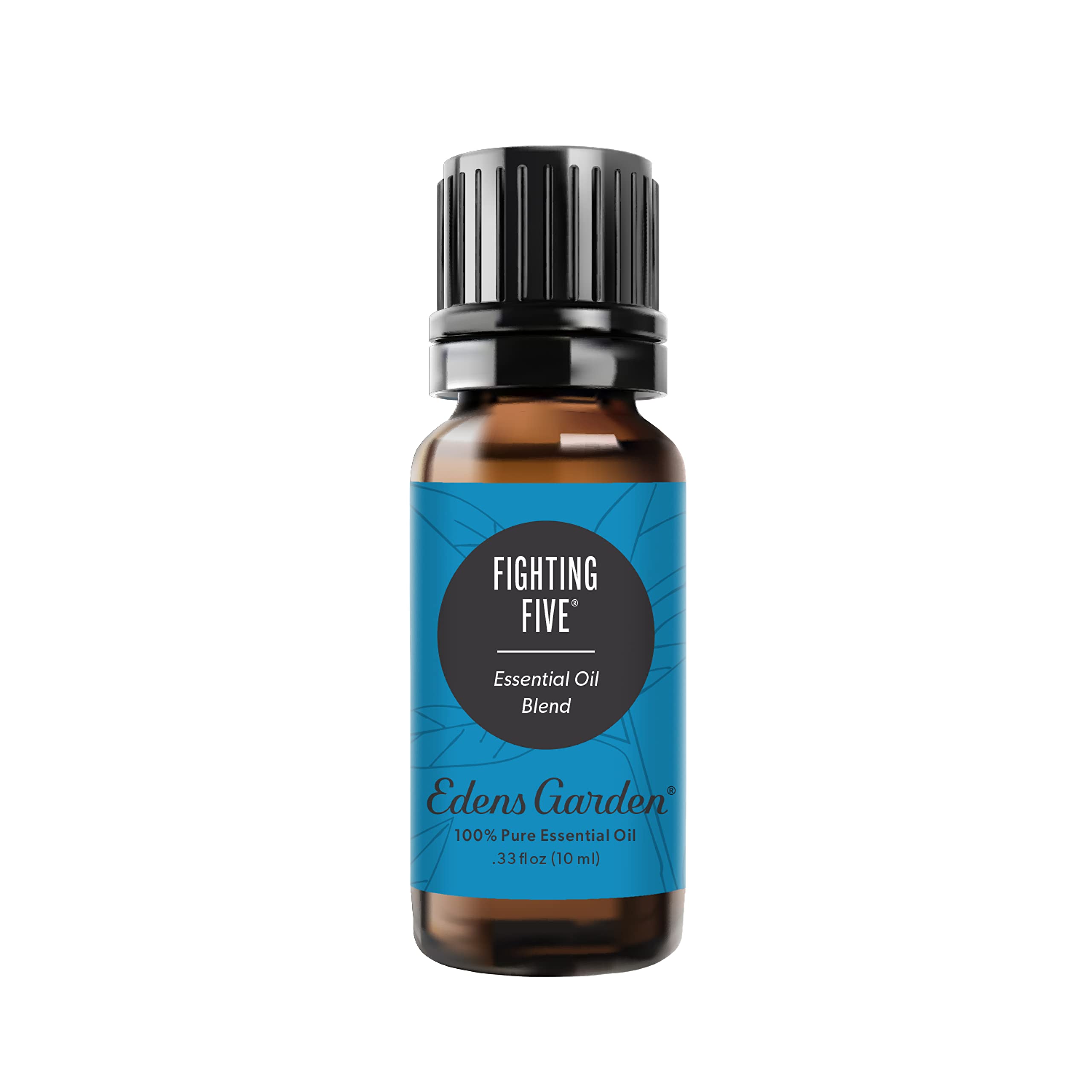Edens Garden Fighting Five bottle highlighting premium blend for diffusion.
