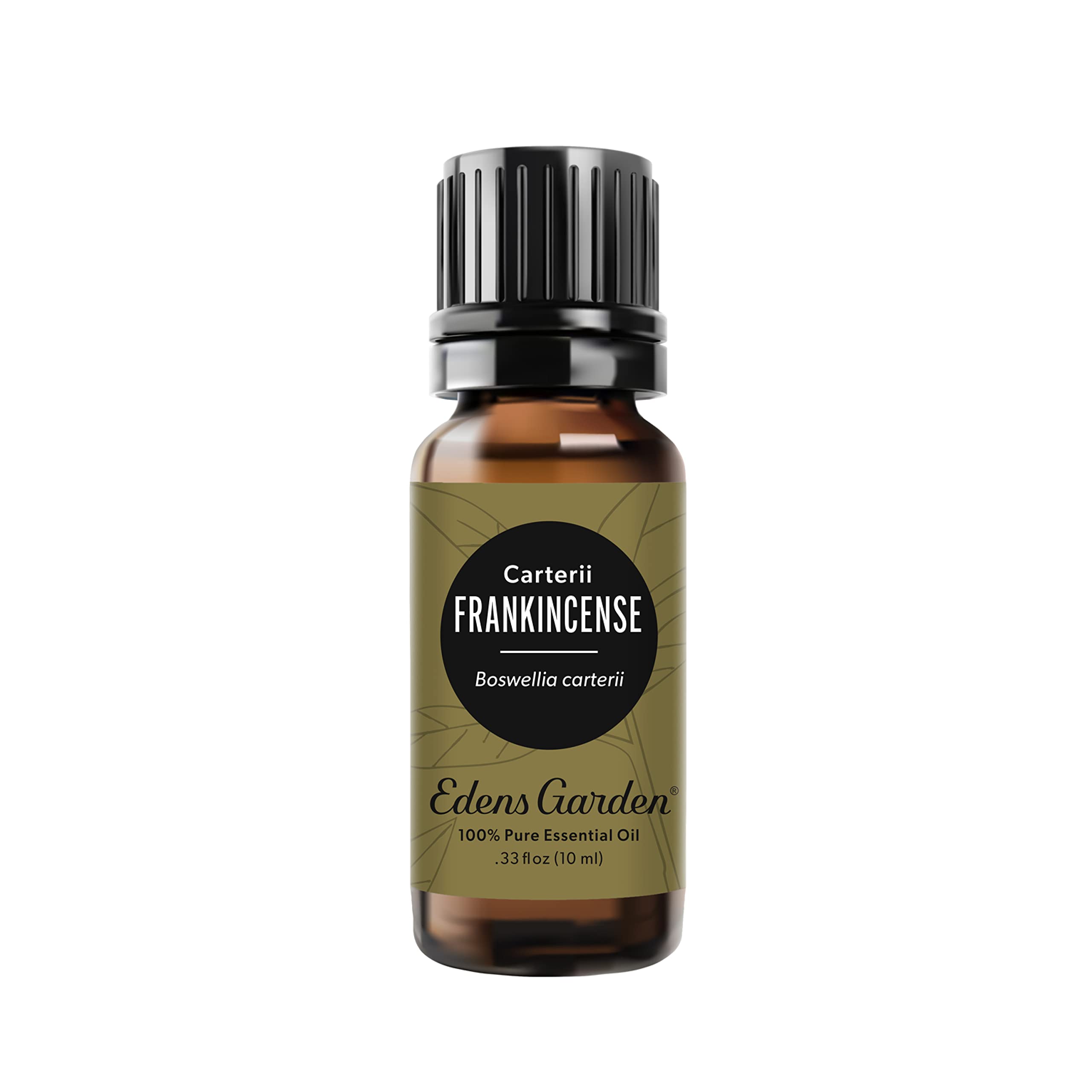 Edens Garden Frankincense Carterii bottle, pure essential oil for meditation and emotional balance.