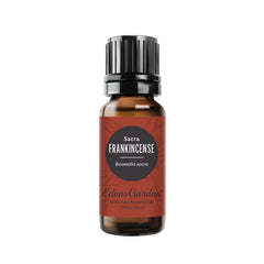 Edens Garden Frankincense Sacra bottle front for grounding meditation routines.