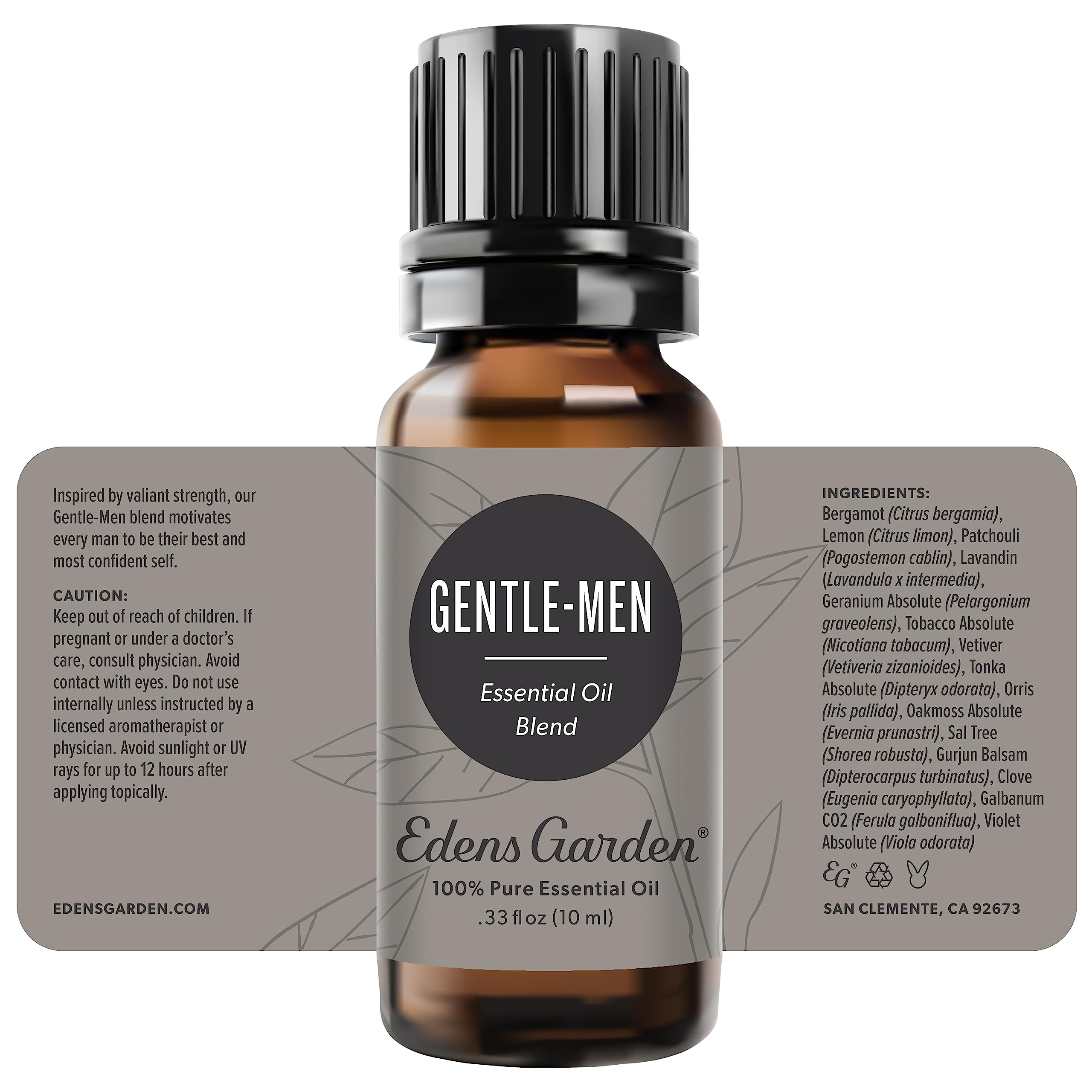 Close-up of 10 ml cap on Gentle-Men bottle ready for daily use
