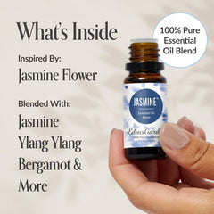 Edens Garden Jasmine Blend diffuser steam filling the space with jasmine notes.