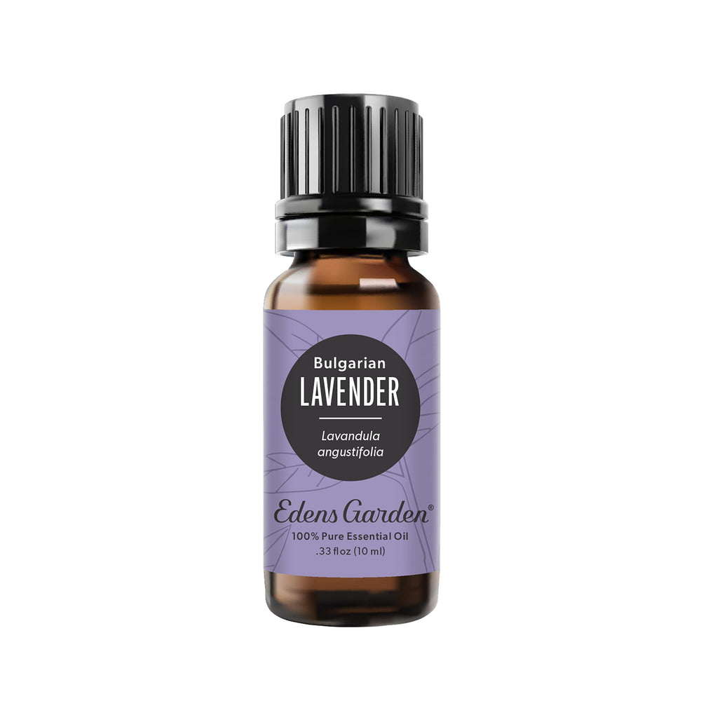 Edens Garden Lavender Bulgarian essential oil bottle for diffusion and relaxation