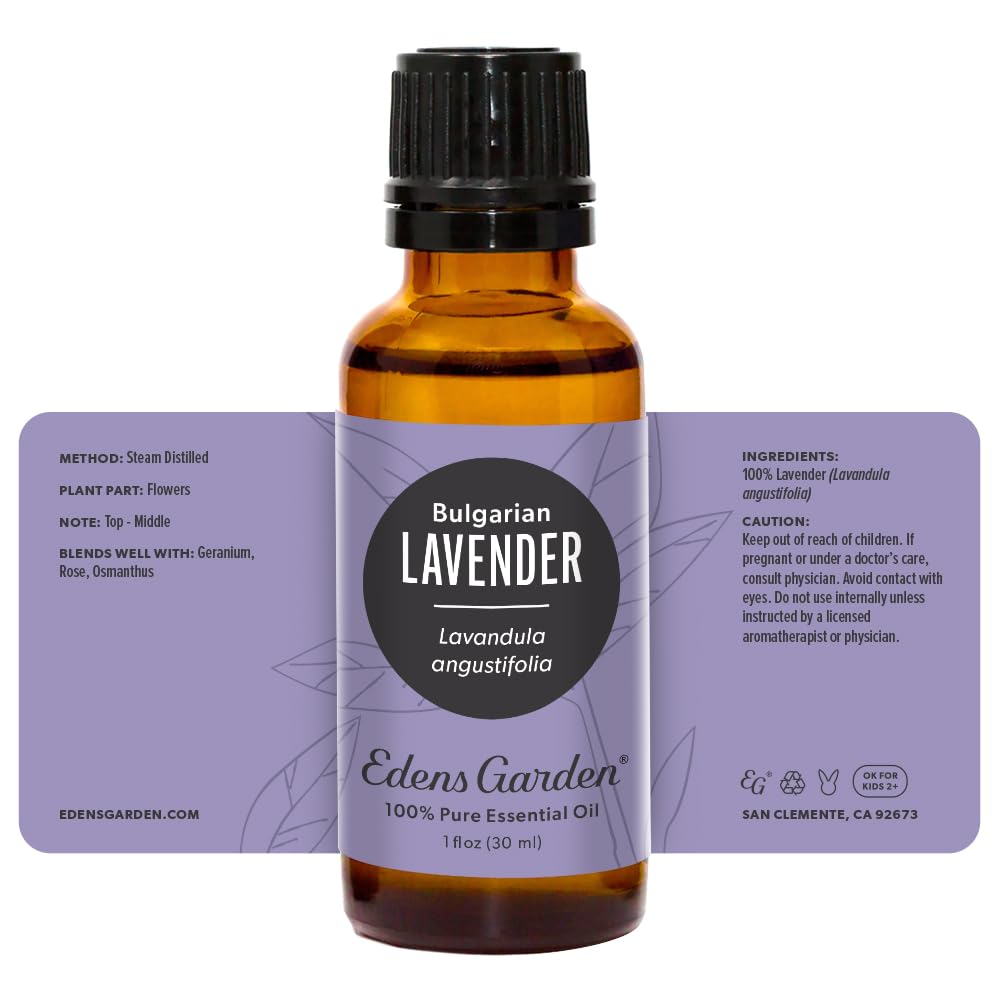 Edens Garden Lavender Bulgarian oil in use creating a soothing atmosphere at home