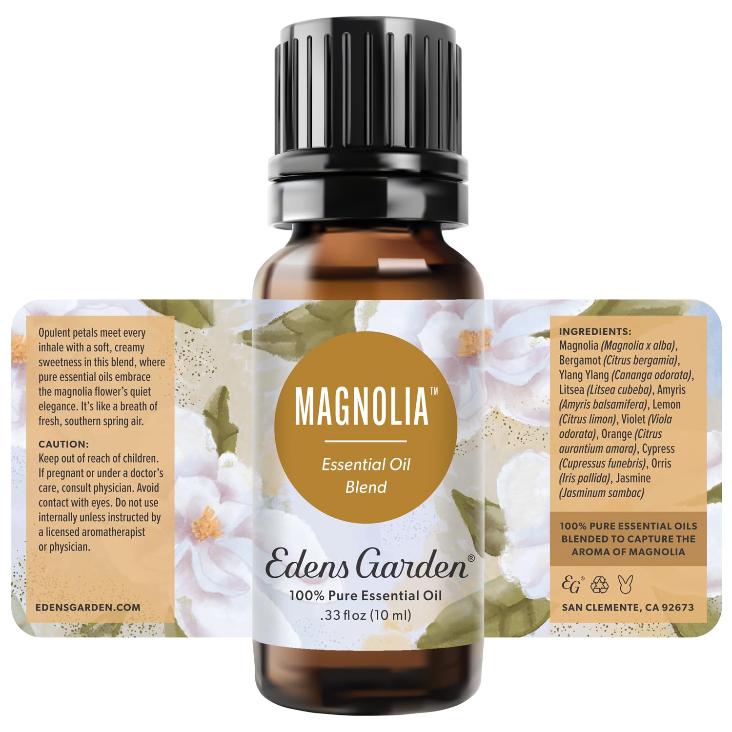 Edens Garden Magnolia oil in a cozy setup suggests tranquil aroma.