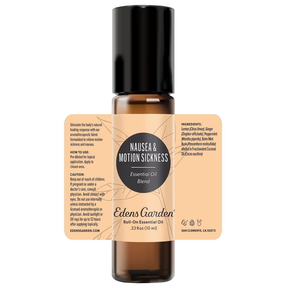 Edens Garden Nausea Roll-On kid-safe formulation suggests gentle use