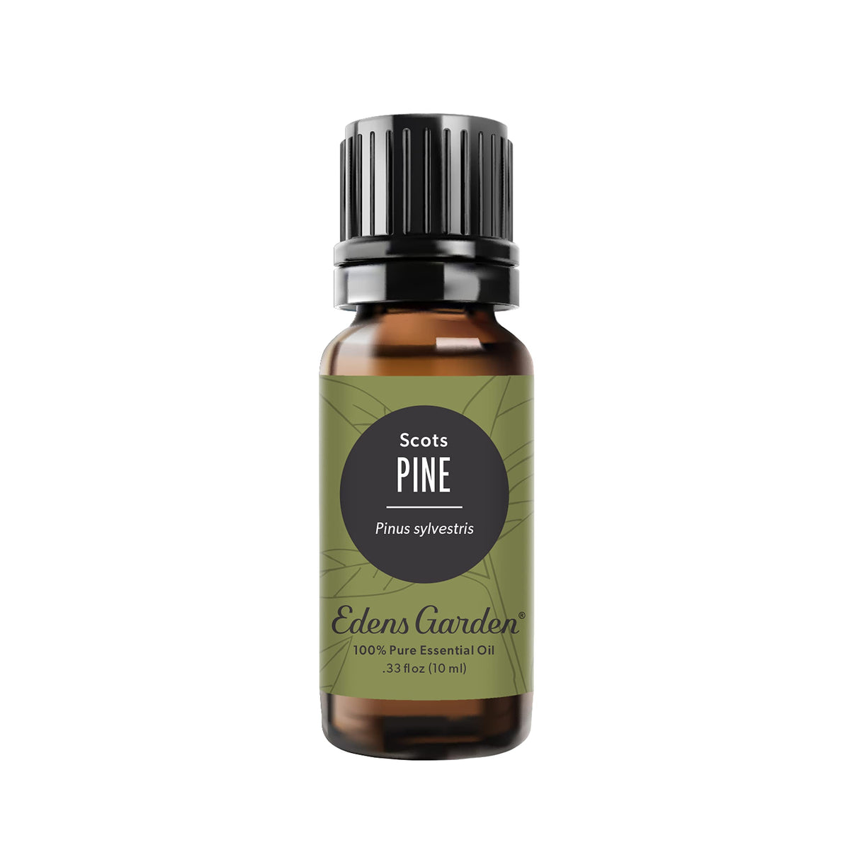 Edens Garden Pine-Scots essential oil bottle front, showcasing pure pine aroma for diffusers.