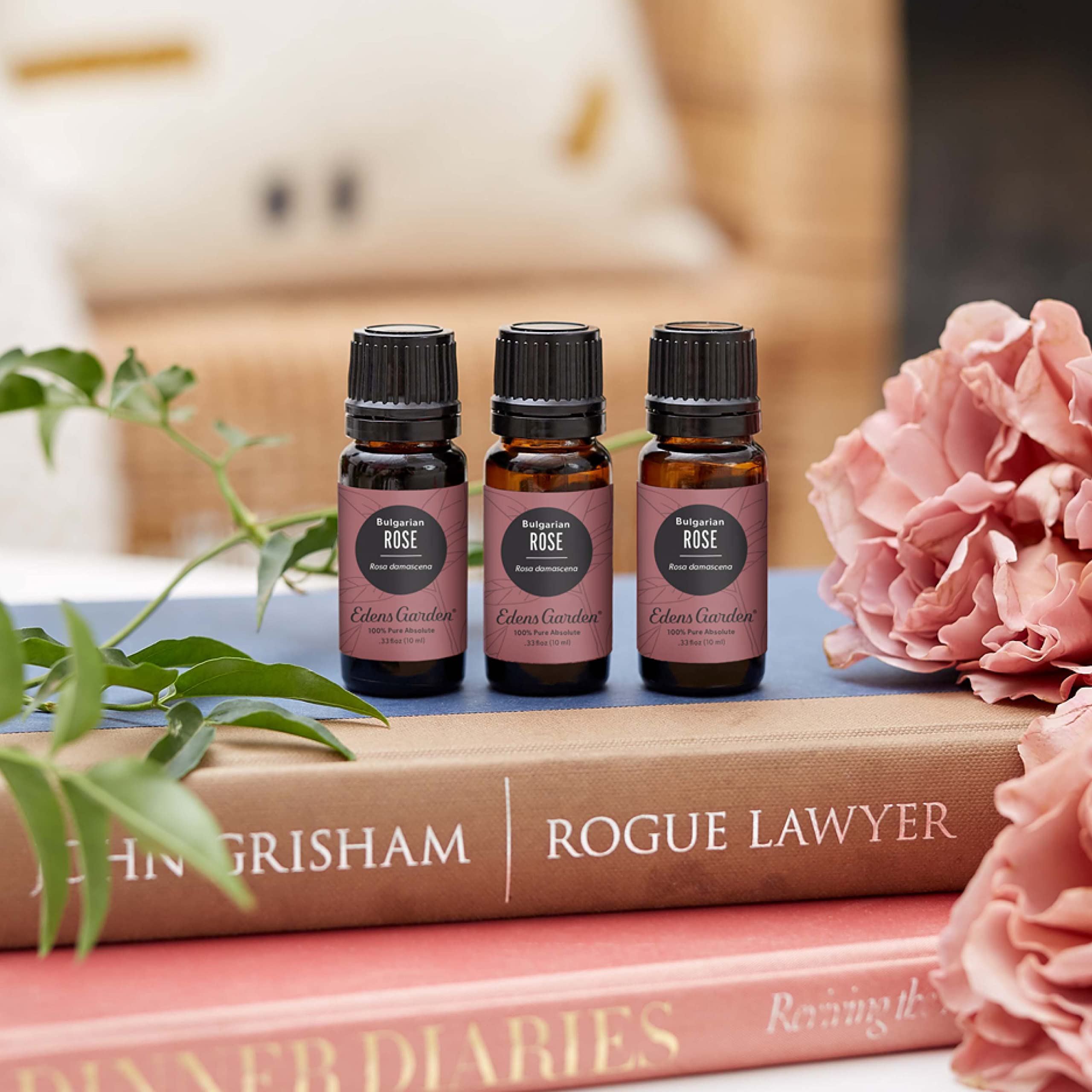 Edens Garden Rose Bulgarian Absolute diffuser is shown for precise usage.