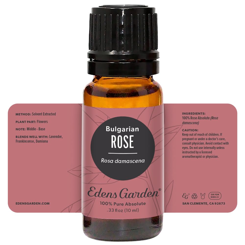 Edens Garden Rose Bulgarian Absolute premium packaging and labeling.