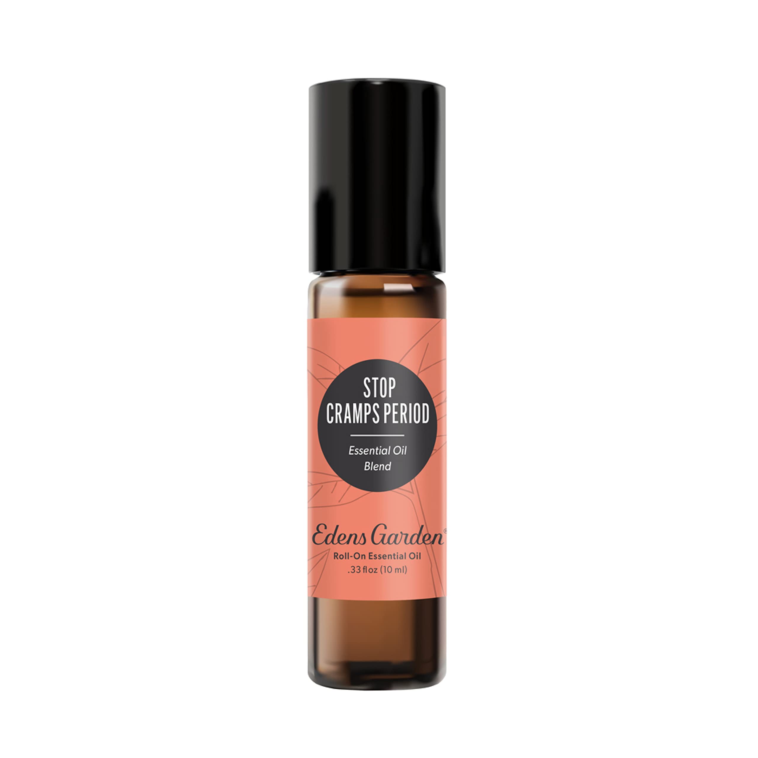 Edens Garden Stop Cramps roll-on bottle on the wrist for quick calming aroma.