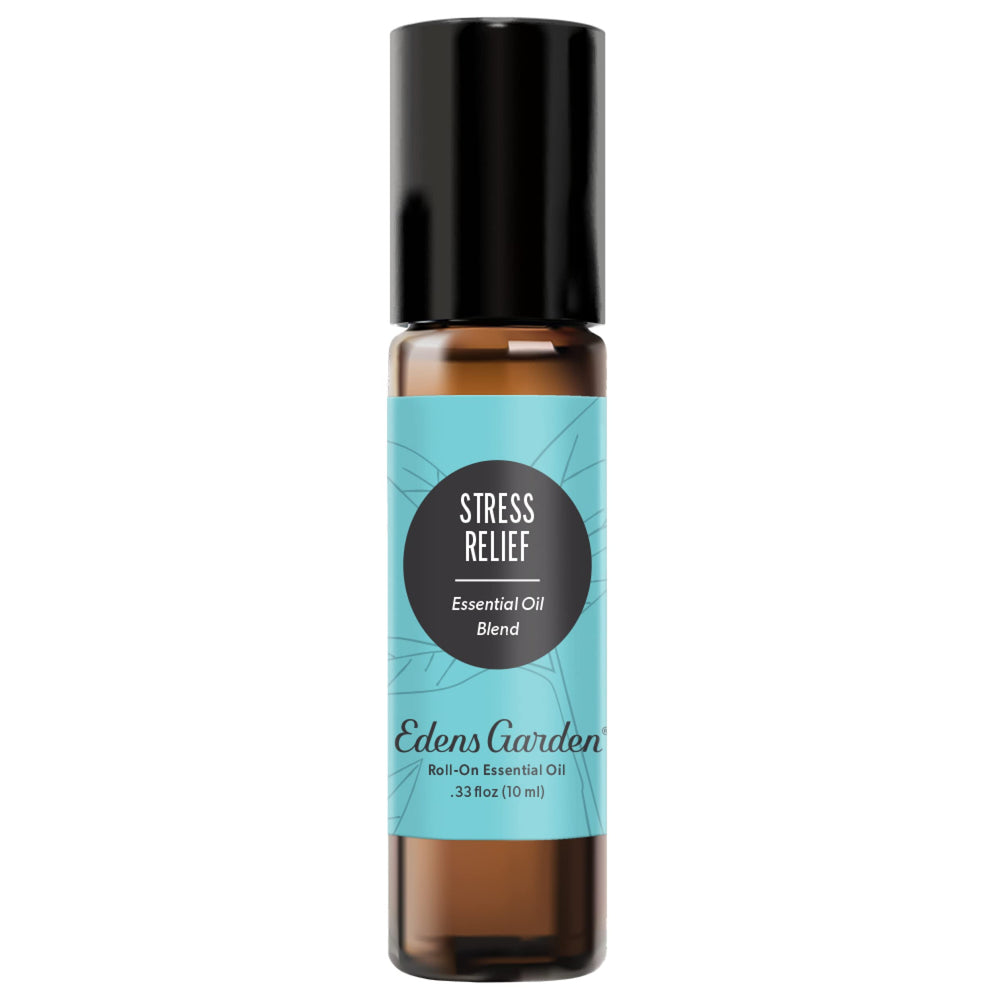 Edens Garden Stress Relief Roll-On bottle front for portable calm on the go