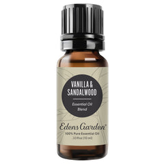 Edens Garden Vanilla Sandalwood bottle for diffusion and skin care