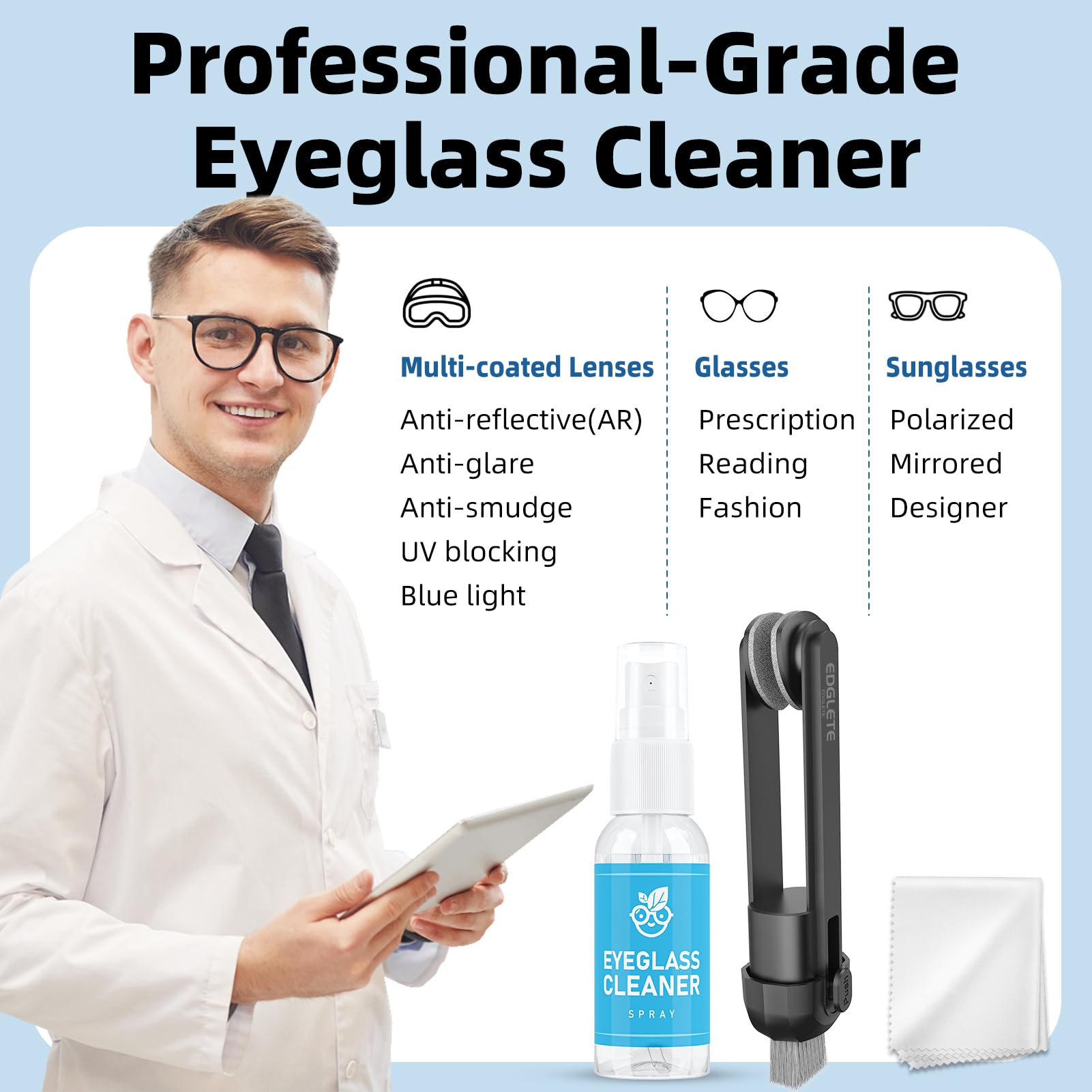 Edglete funda bolso guardado seguro para gafas