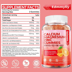 Edmmyliy orange-flavor gummies close-up, tasty daily supplement option.