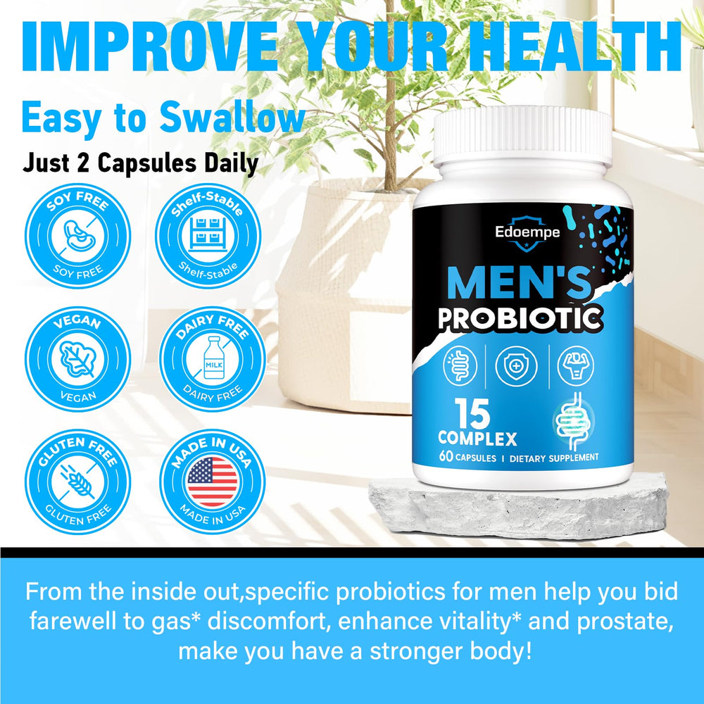 Active lifestyle scene featuring Edoempe Probiotics for Men
