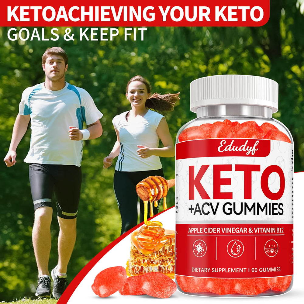 On-the-go EDUDYF Keto ACV Gummies bottle emphasizes convenience.
