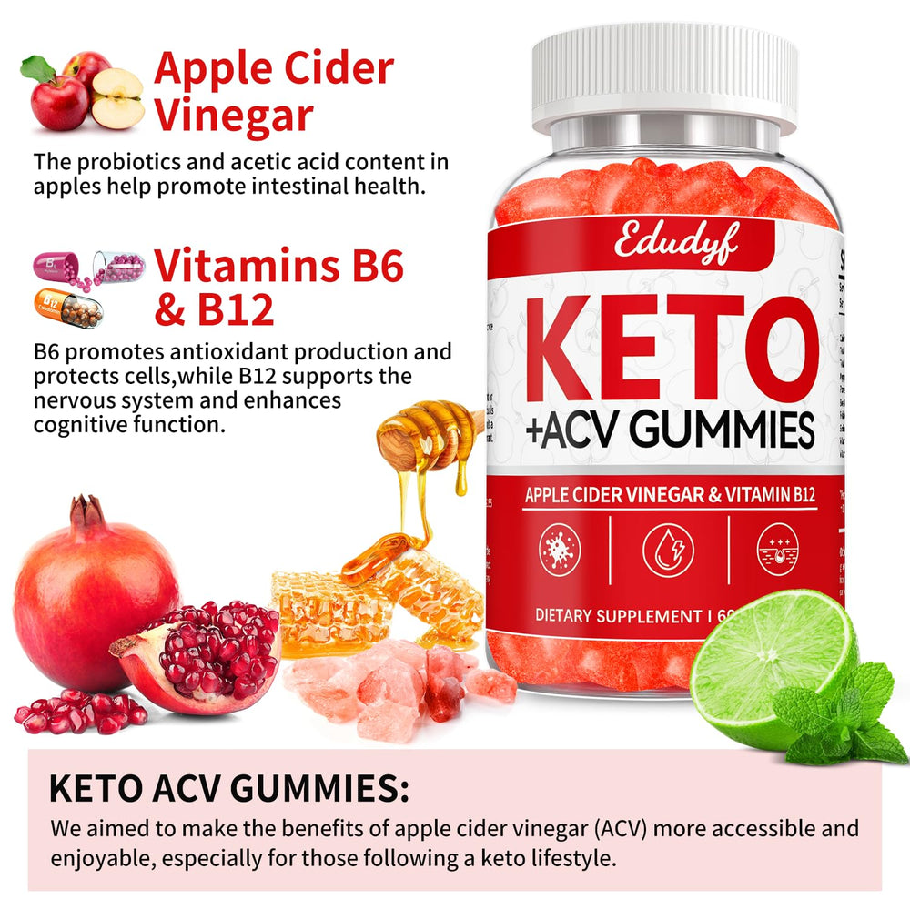 EDUDYF Keto ACV Gummies vegan-friendly gelatin-free composition.