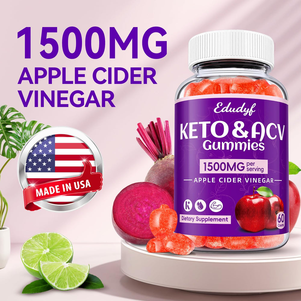Vegan and gluten-free EDUDYF Keto ACV Gummies formula.