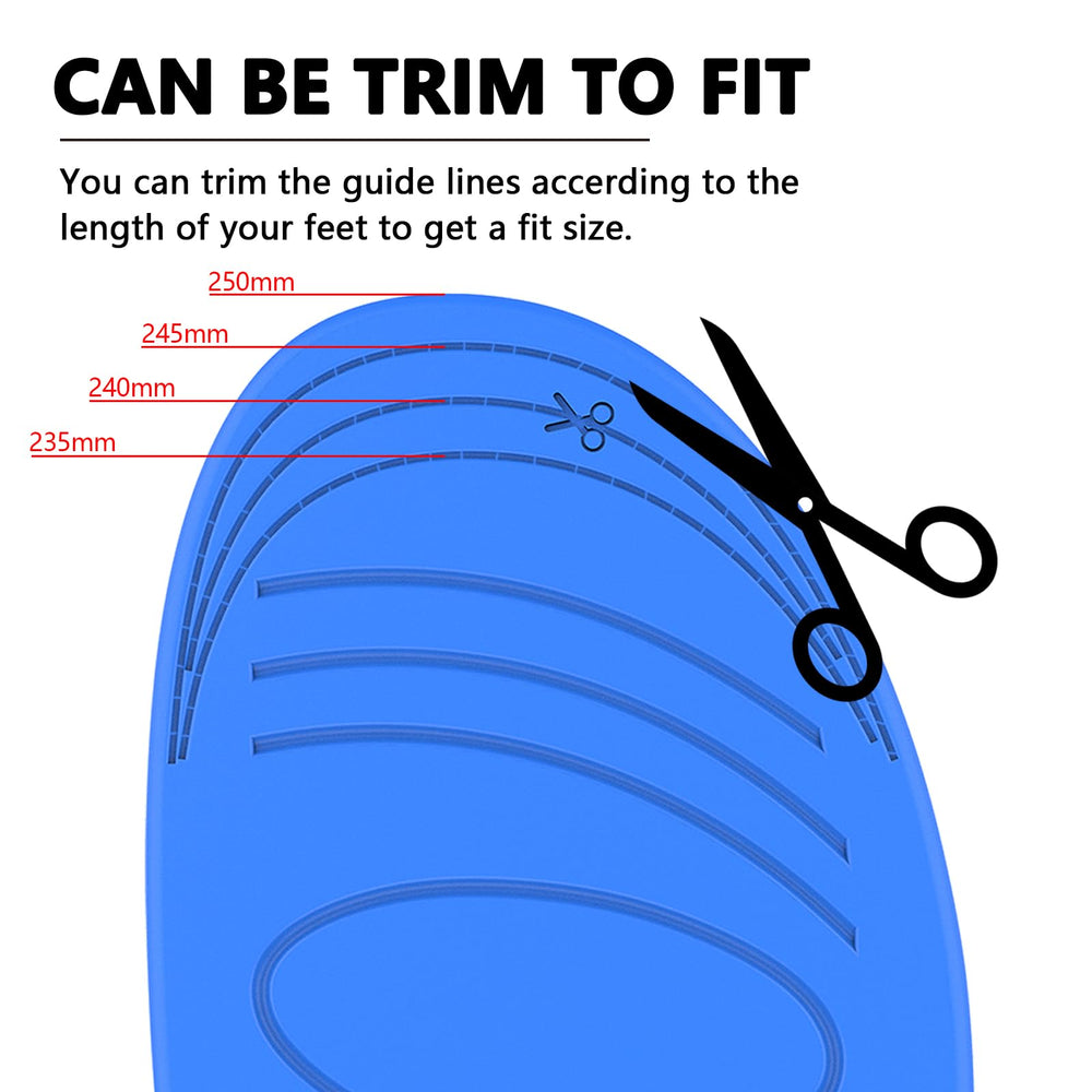Edvbela insole trim to fit 235-250mm for precise sizing.