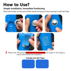 Edvbela insoles left-arch hole enables simple Airtag placement.
