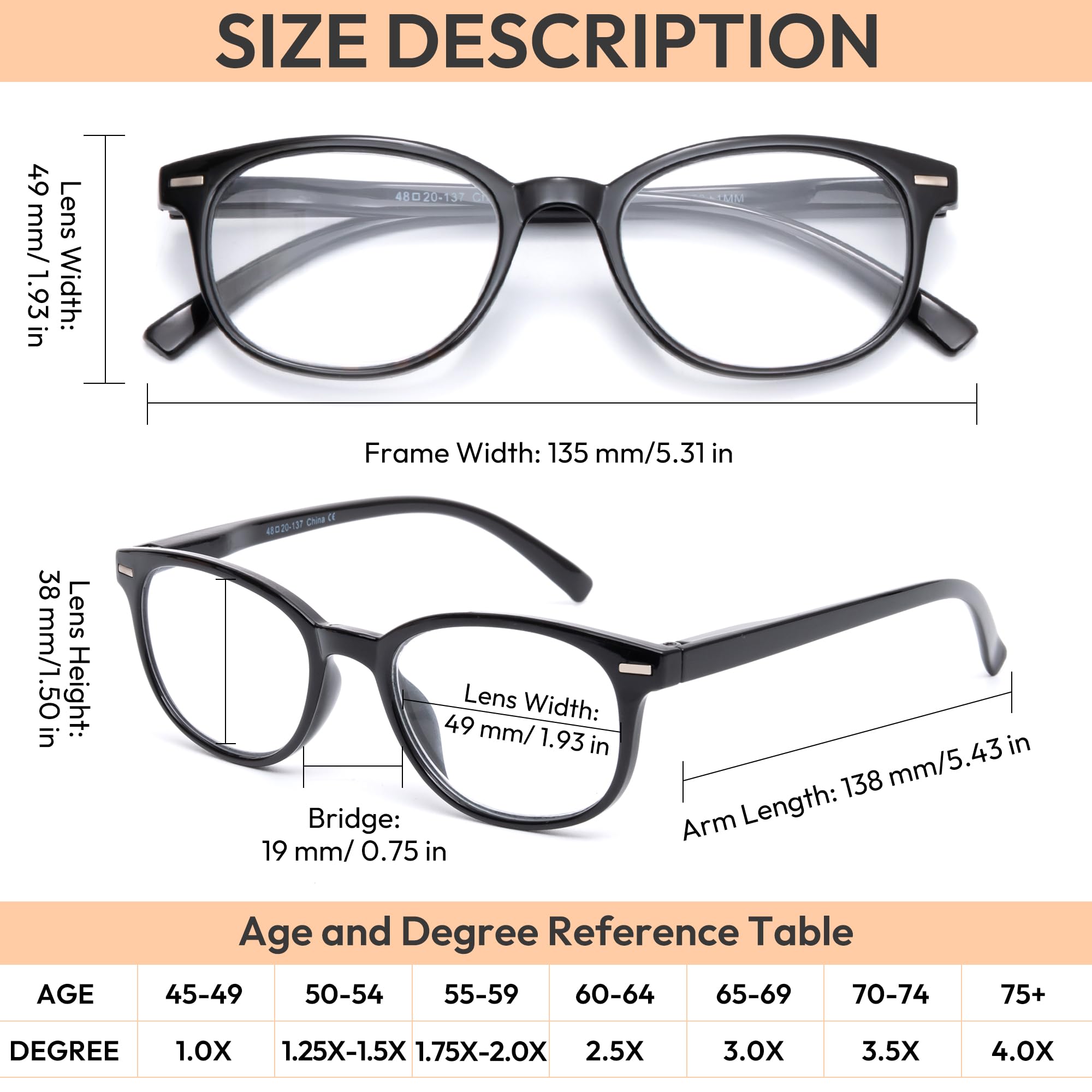 EFE five-pack reading glasses keeps a pair handy in multiple places.