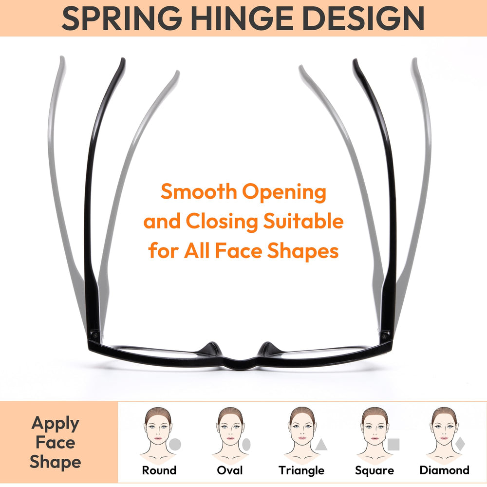 EFE mix-color reading glasses add style while preserving clear vision.