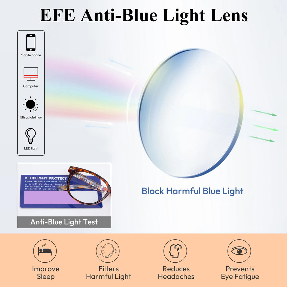EFE vintage magnification lenses provide precise reading for daily use.