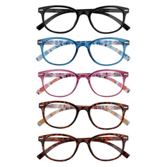 EFE reading glasses with spring hinges adapt to different face sizes.