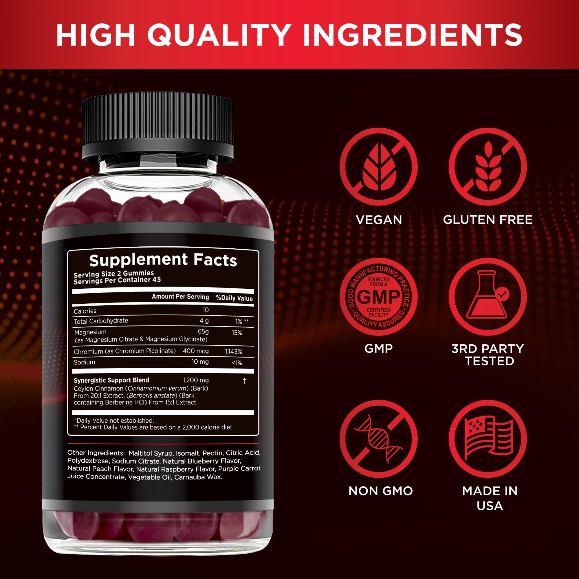 Effective Nutra Berberine Gummies pouring shot shows convenient daily dose and easy consumption.