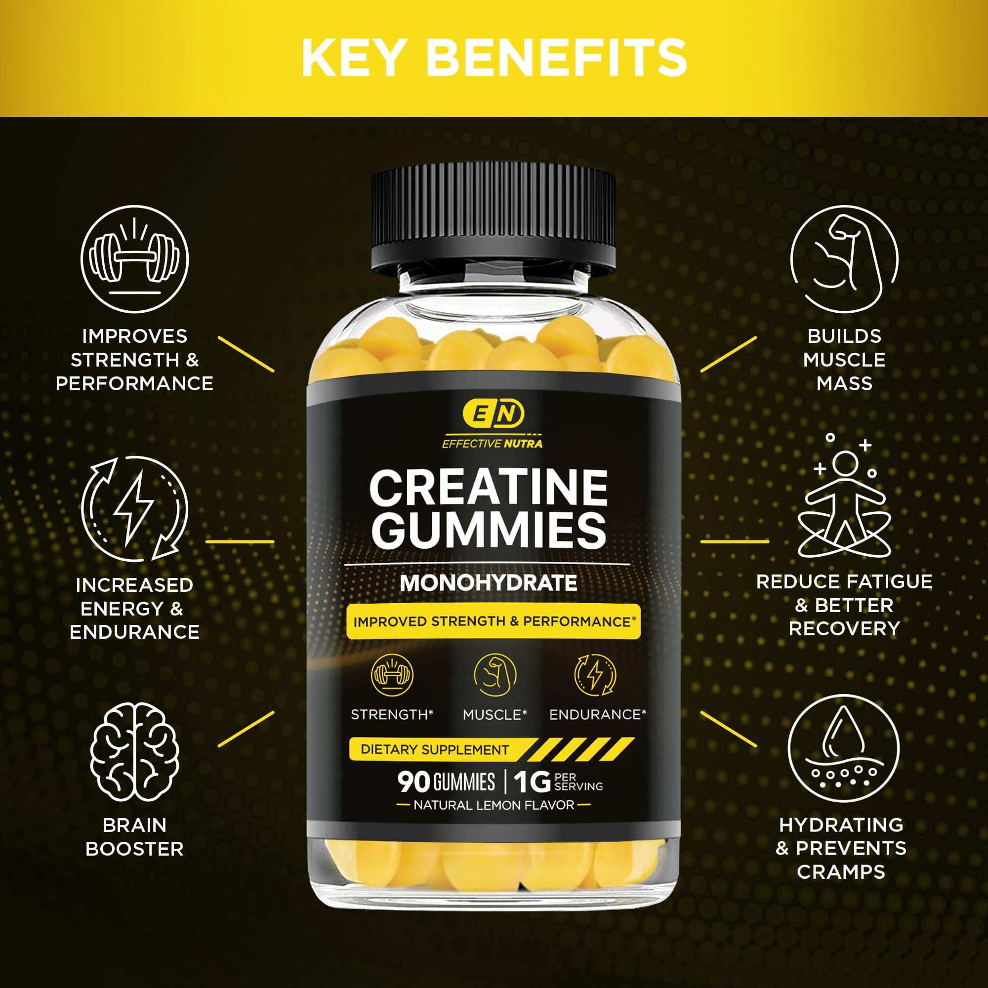 Close-up of lemon gummy highlighting tasty, convenient athletic fueling