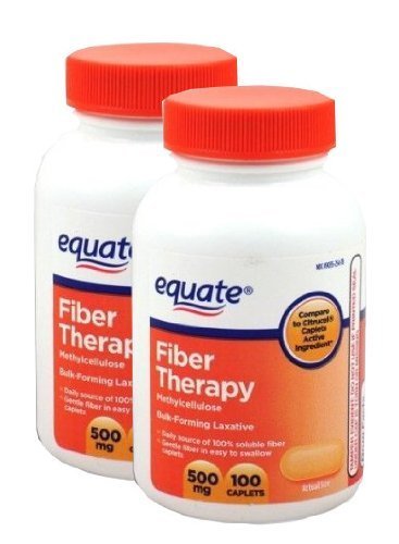 EFINITYER Equate Fiber Therapy 500mg bottle front for daily digestive support.