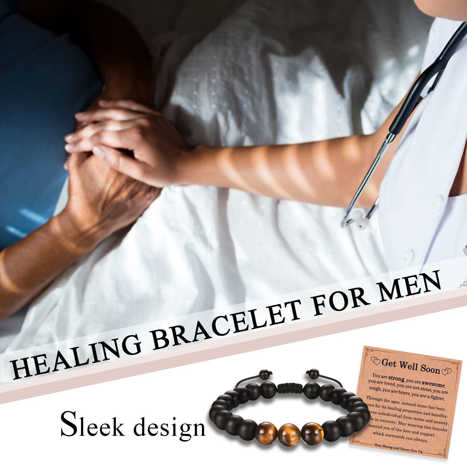 EFVISD man wearing bracelet in casual setting for everyday support.