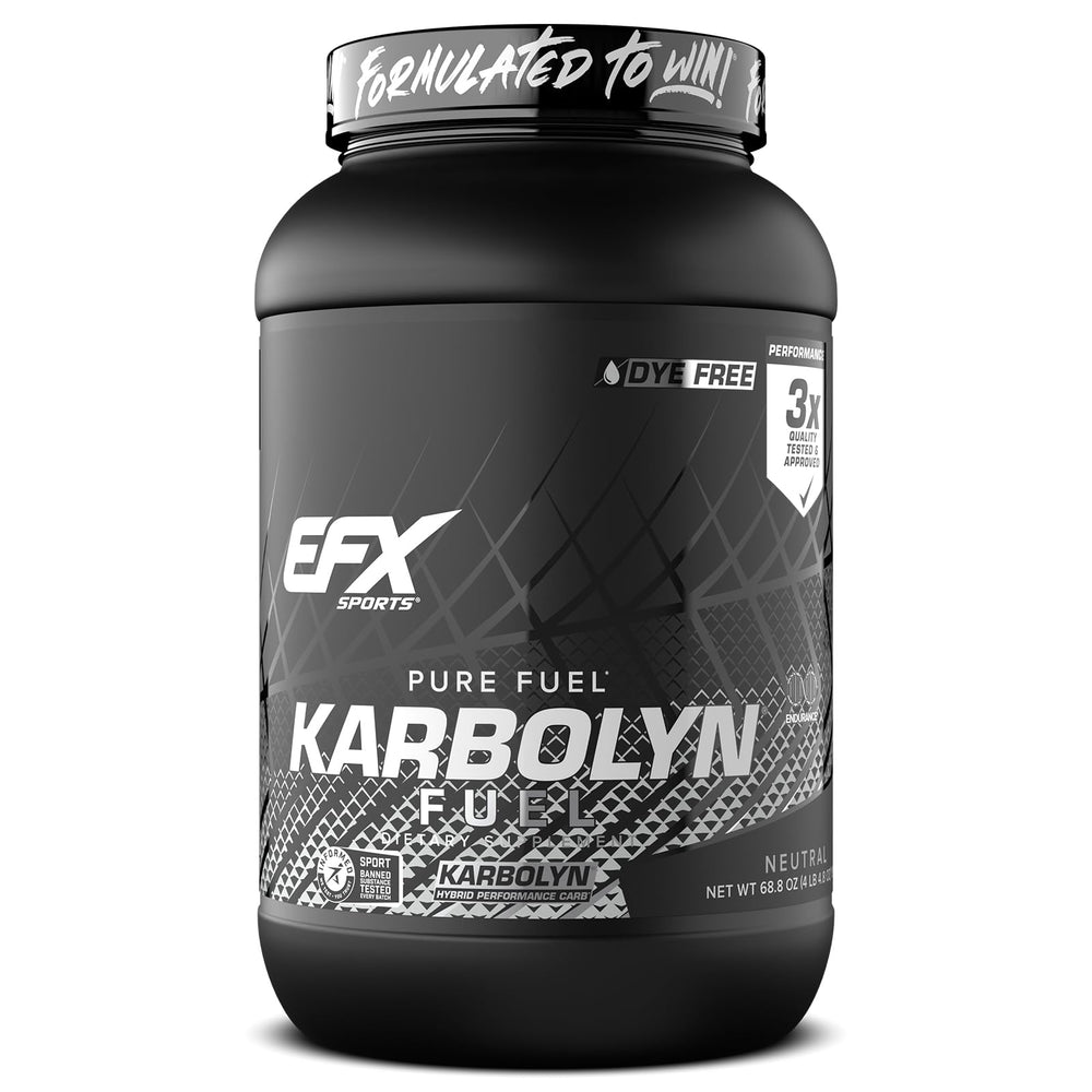 EFX Sports Karbolyn Fuel bottle front view for quick energy during training.