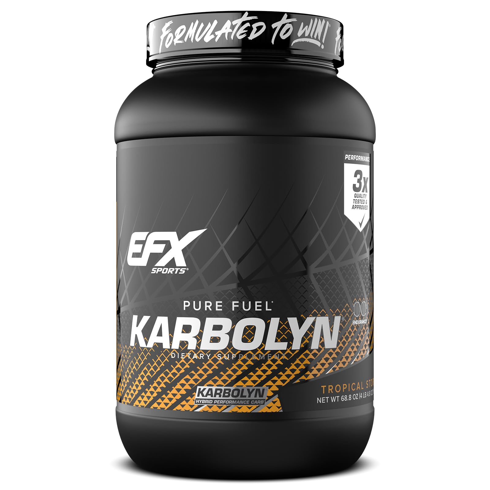EFX Sports Karbolyn Fuel bottle ready for fast energy delivery during workouts
