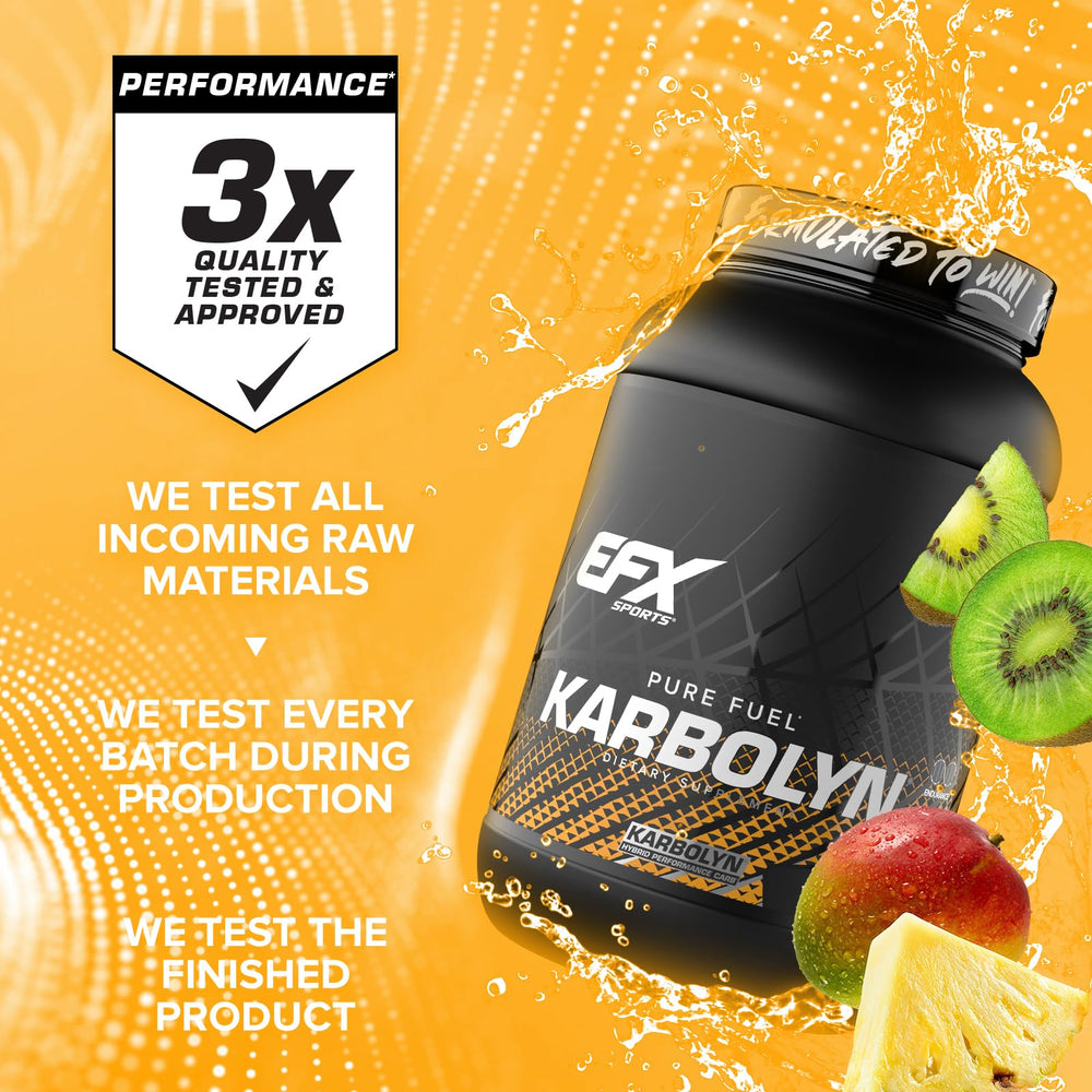 EFX Karbolyn Fuel label highlighting vegan, sugar-free formulation