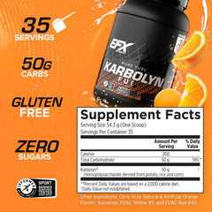 EFX Karbolyn Fuel orange scoop with powder for rapid mixing