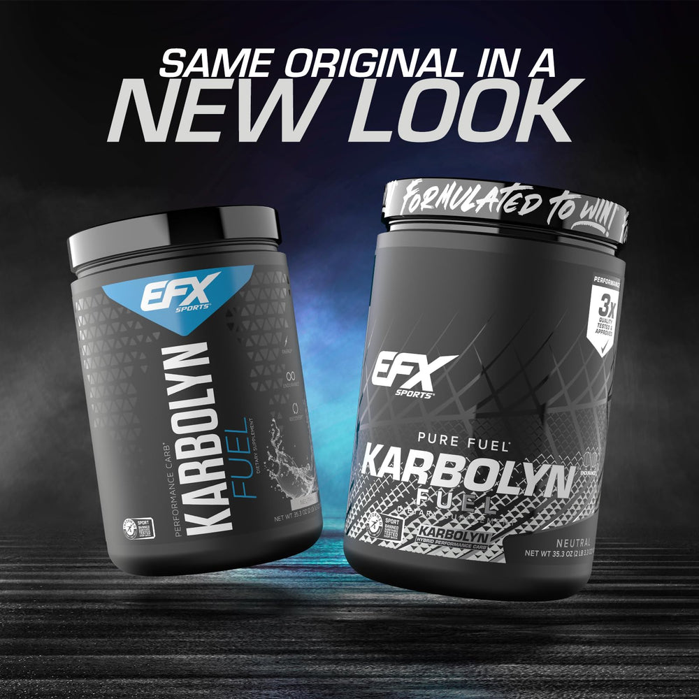 EFX Karbolyn Fuel scoop pouring into a shaker for pre-workout fueling