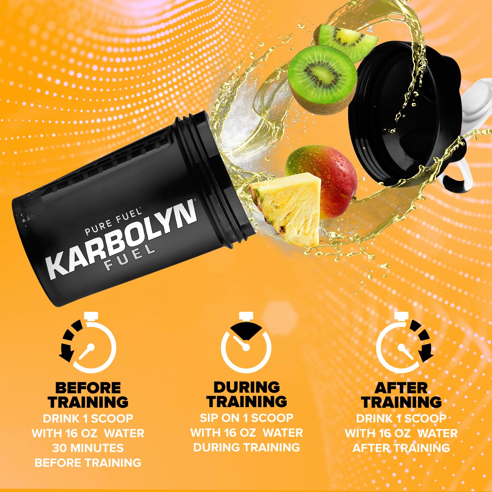 EFX Karbolyn Fuel serving size shown for accurate dosing