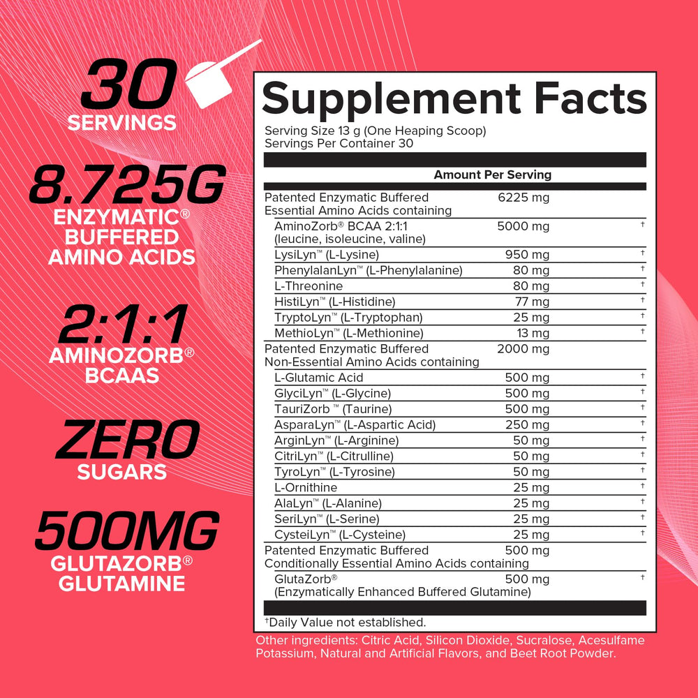 EFX Sports Aminozorb Elite 21 bottle being poured for fast absorption