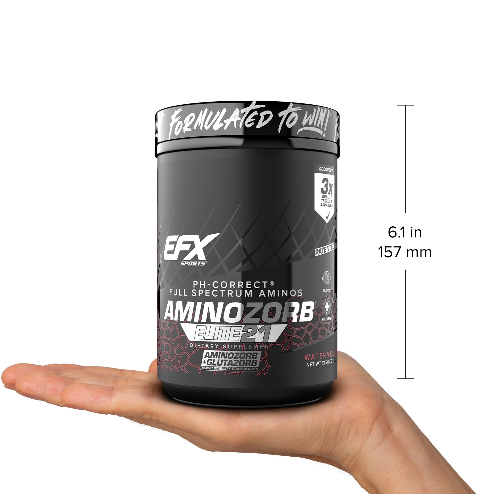 EFX Sports Aminozorb Elite 21 composition graphic showing amino acids