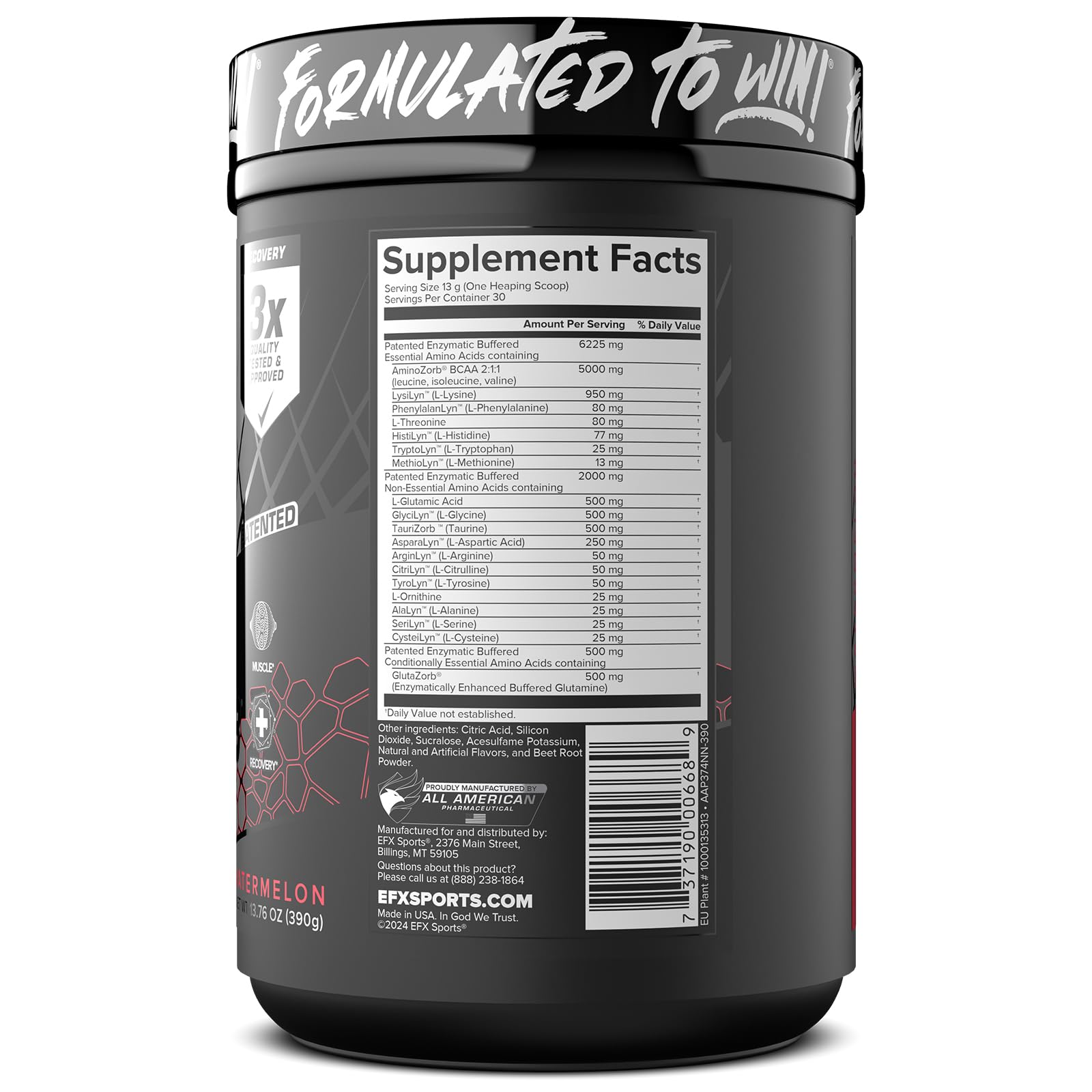 EFX Sports Aminozorb Elite 21 in-use during gym session