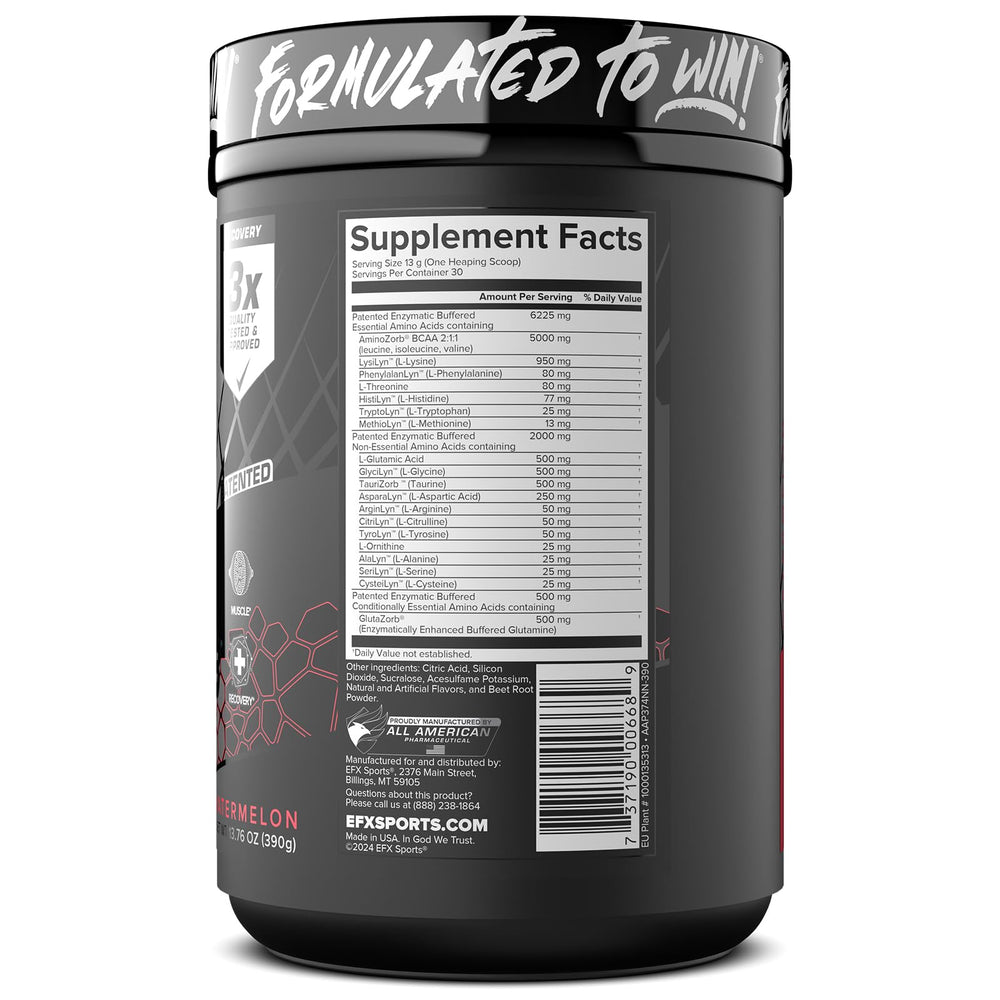 EFX Sports Aminozorb Elite 21 in-use during gym session