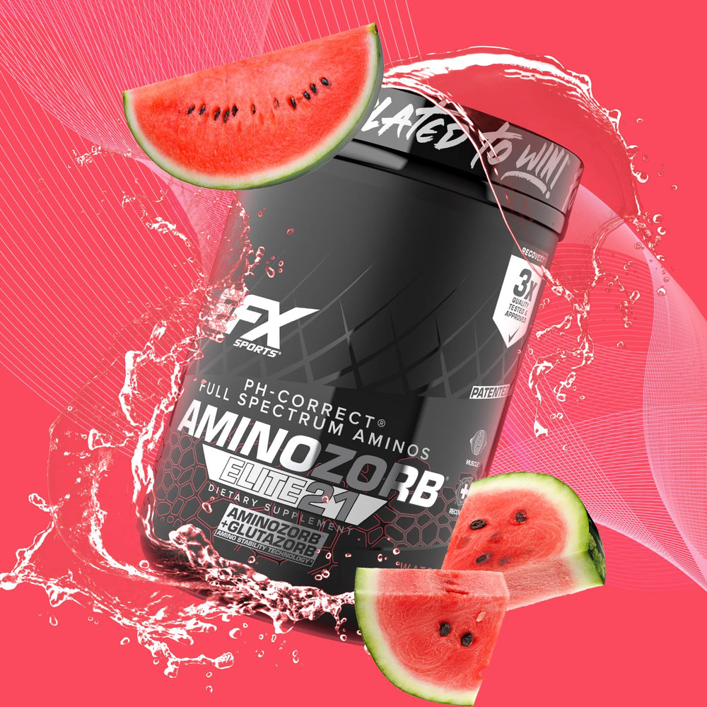 EFX Sports Aminozorb Elite 21 watermelon powder close-up