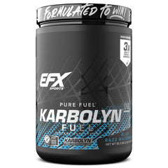 EFX Sports Karbolyn Fuel bottle pouring for quick training energy.