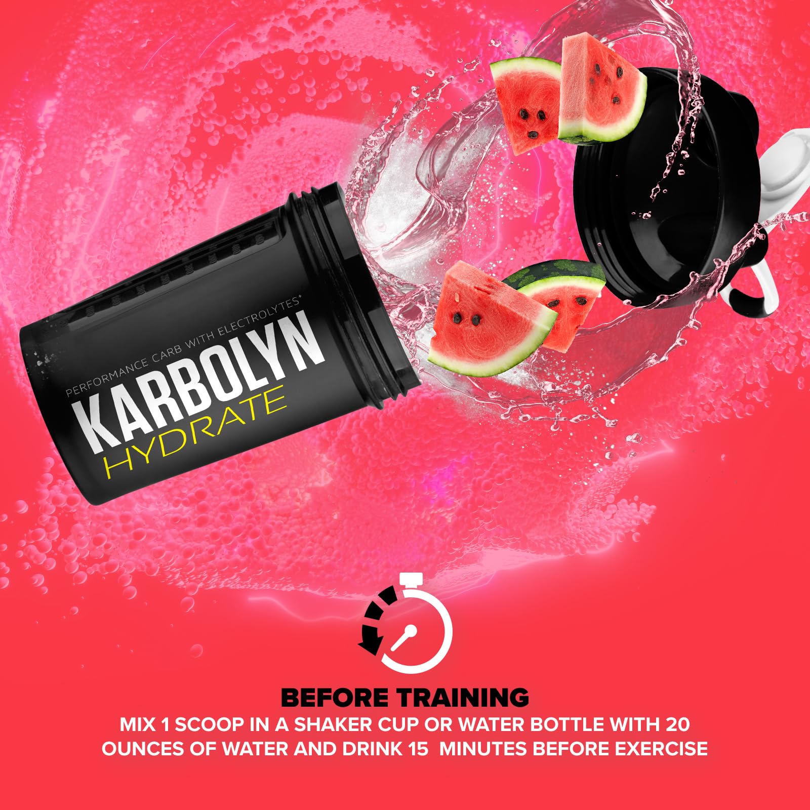 Athlete during training drinking Karbolyn Hydrate for steady performance