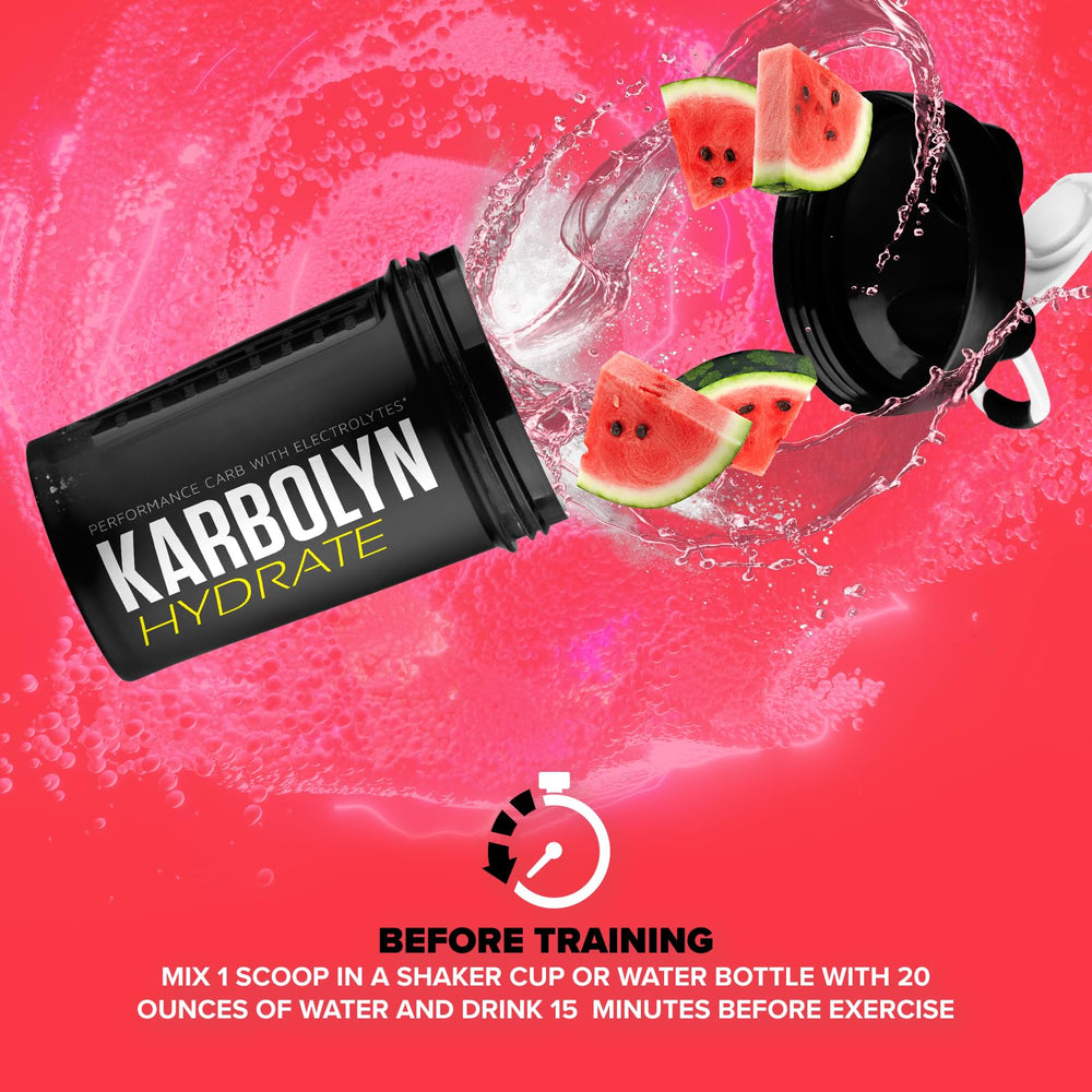 Athlete during training drinking Karbolyn Hydrate for steady performance