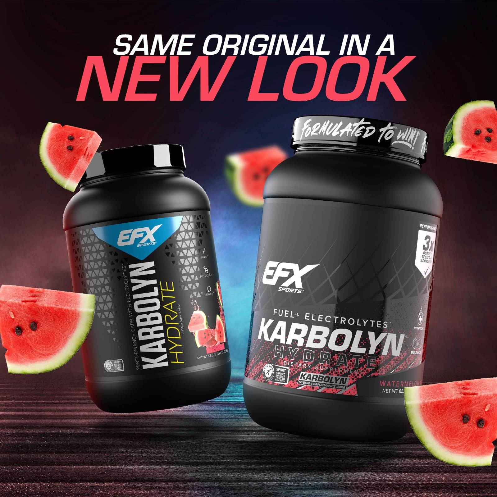 Scoop of EFX Karbolyn Hydrate powder ready to mix for fast-acting energy
