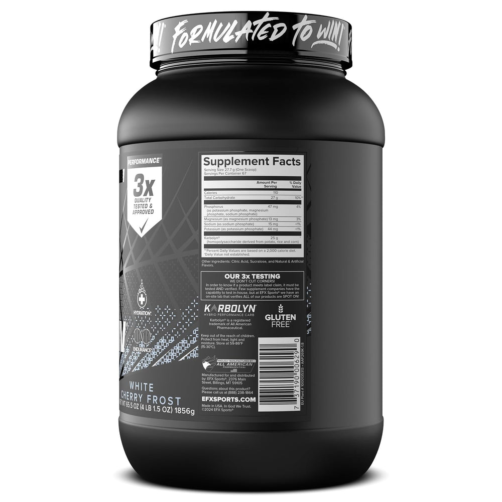EFX Karbolyn Hydrate white cherry frost flavor served