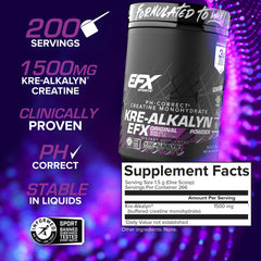 EFX Sports Kre-Alkalyn EFX powder mixing glass in use.