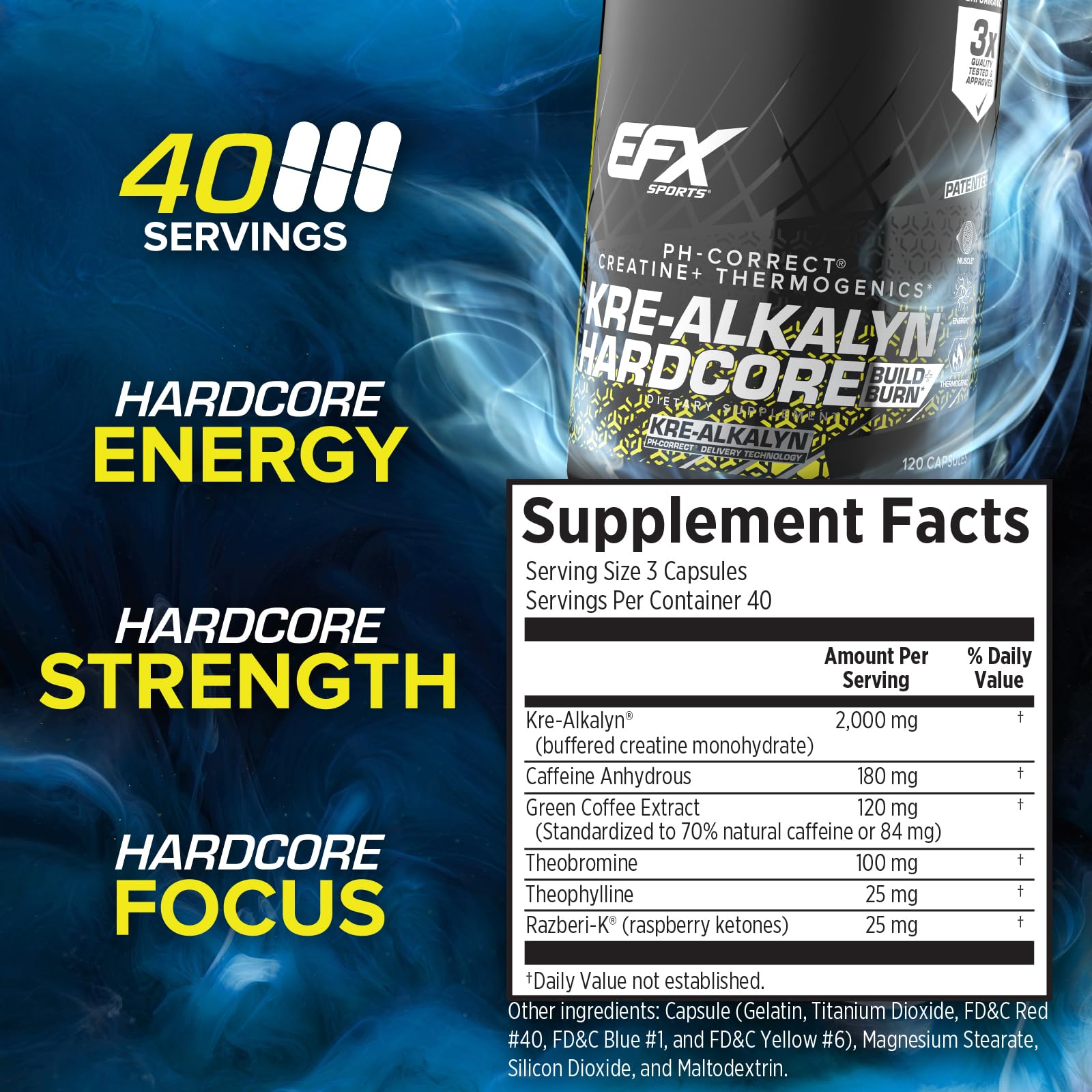 EFX Kre-Alkalyn Hardcore scoop close-up shows convenient dosing.